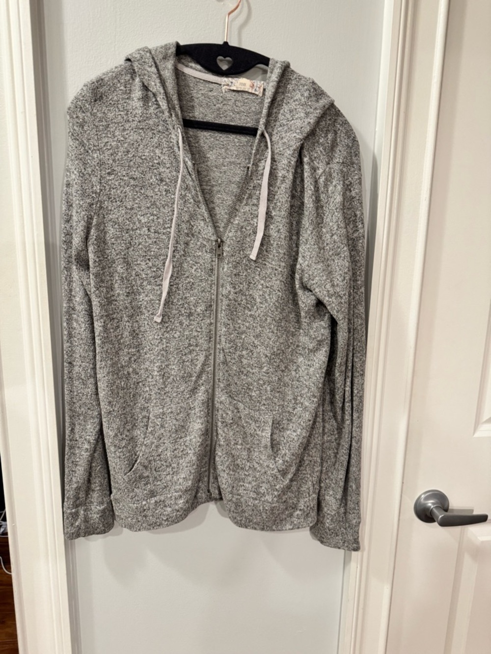Pink Republic Heather Gray Zip-Up Hoodie
